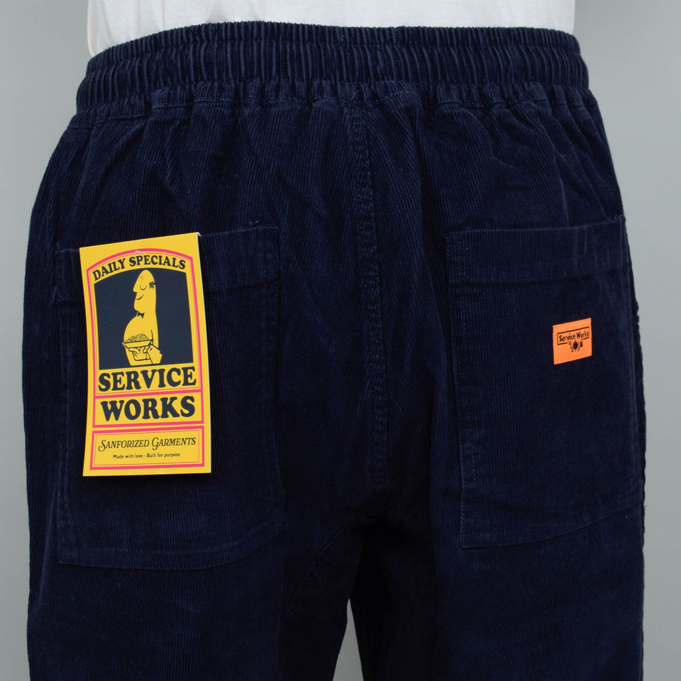 Service Works Fine Cord Chef Pants - Navy