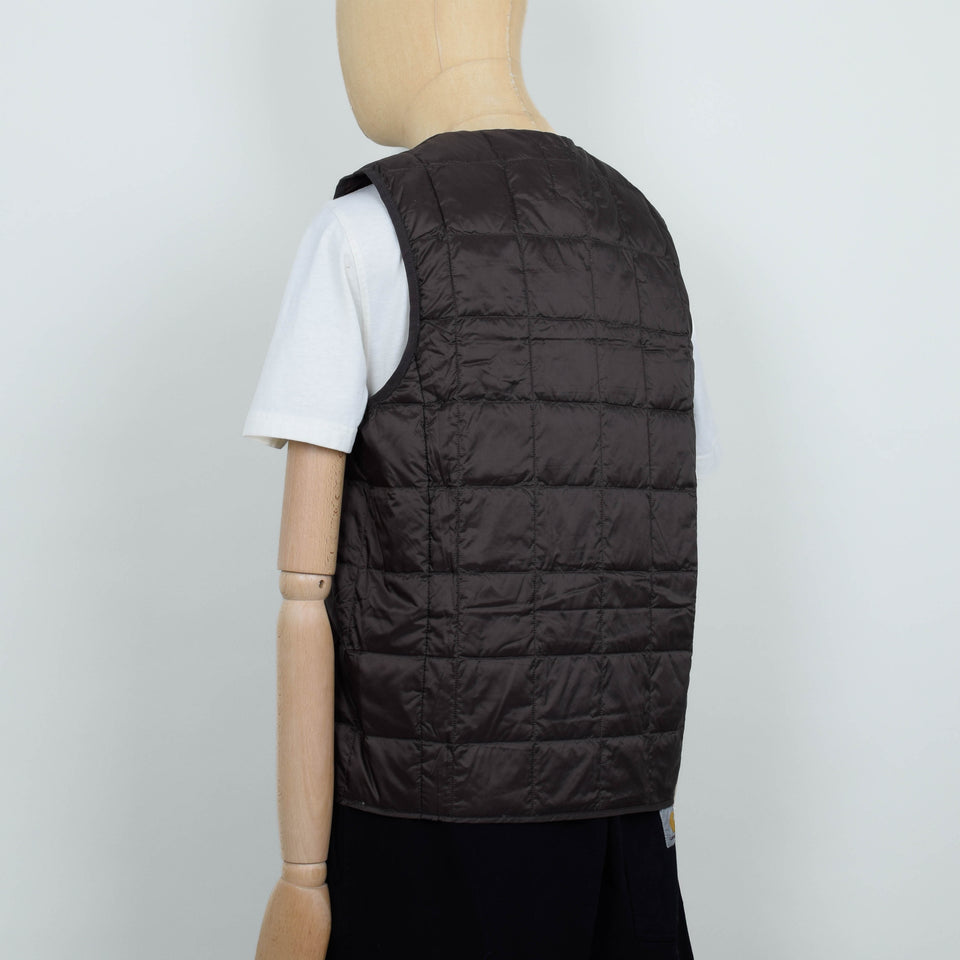 Taion 004 Crew Neck Button Down Vest - Dark Choco