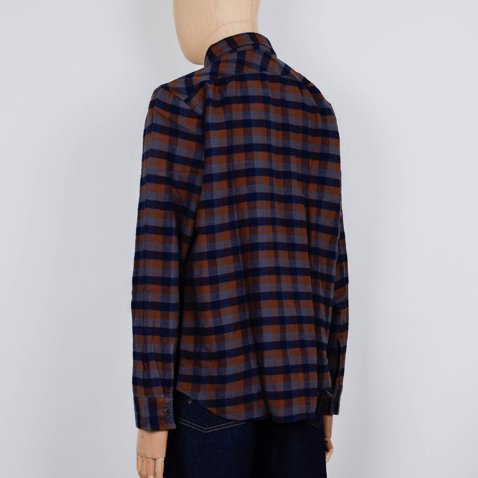 Filson The Rangeland Flannel Shirt - Navy / Orange