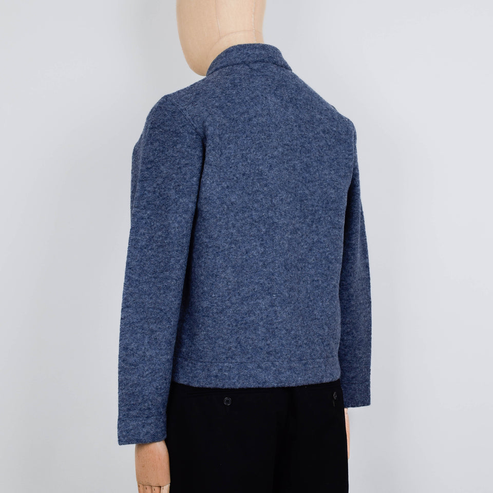 Universal Works Uniform Jacket Wool Fleece - Slate Blue