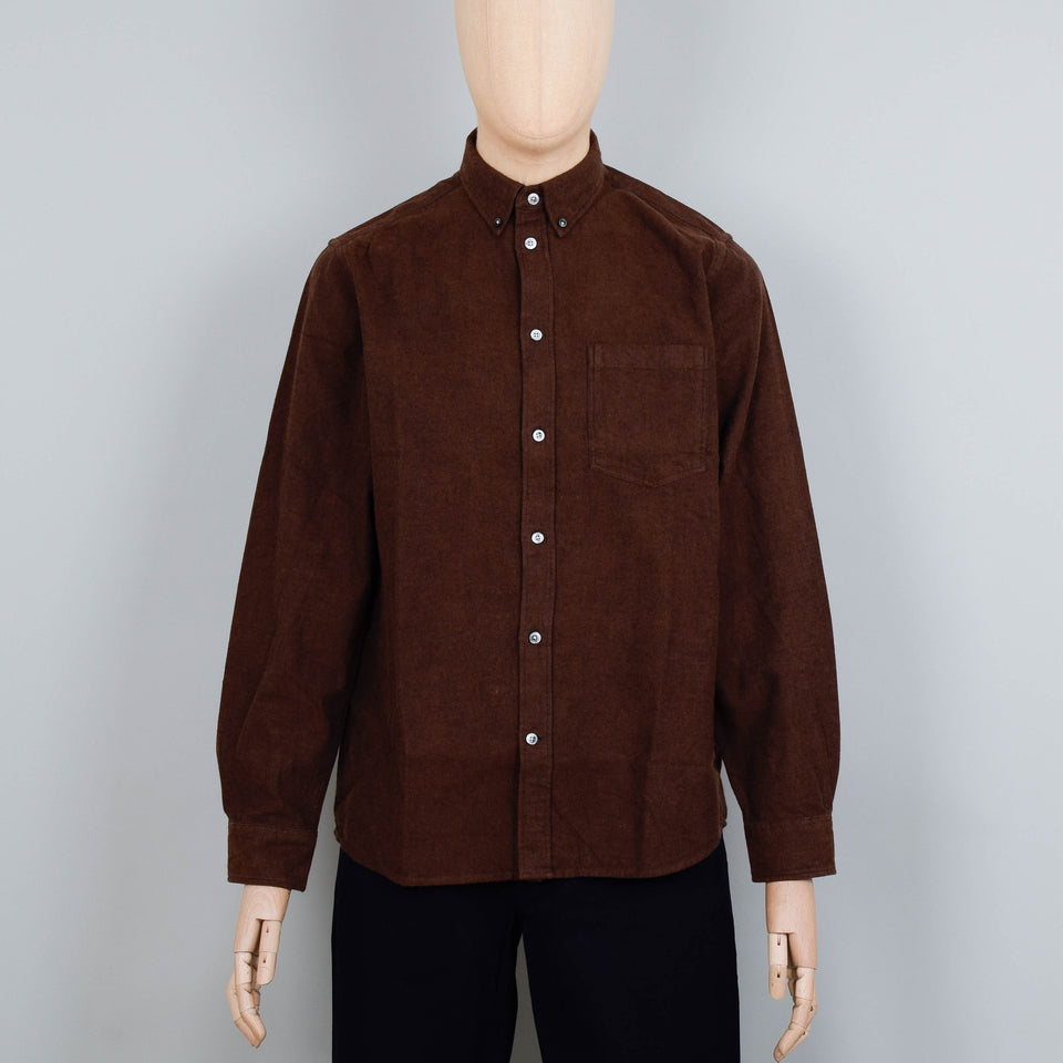 Norse Projects Anton Brushed Flannel - Rust Brown