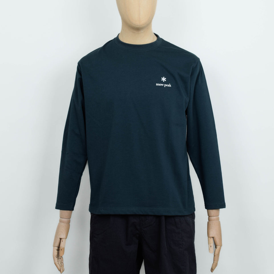 Snow Peak Standard Logo L/S T-Shirt - Dark Green