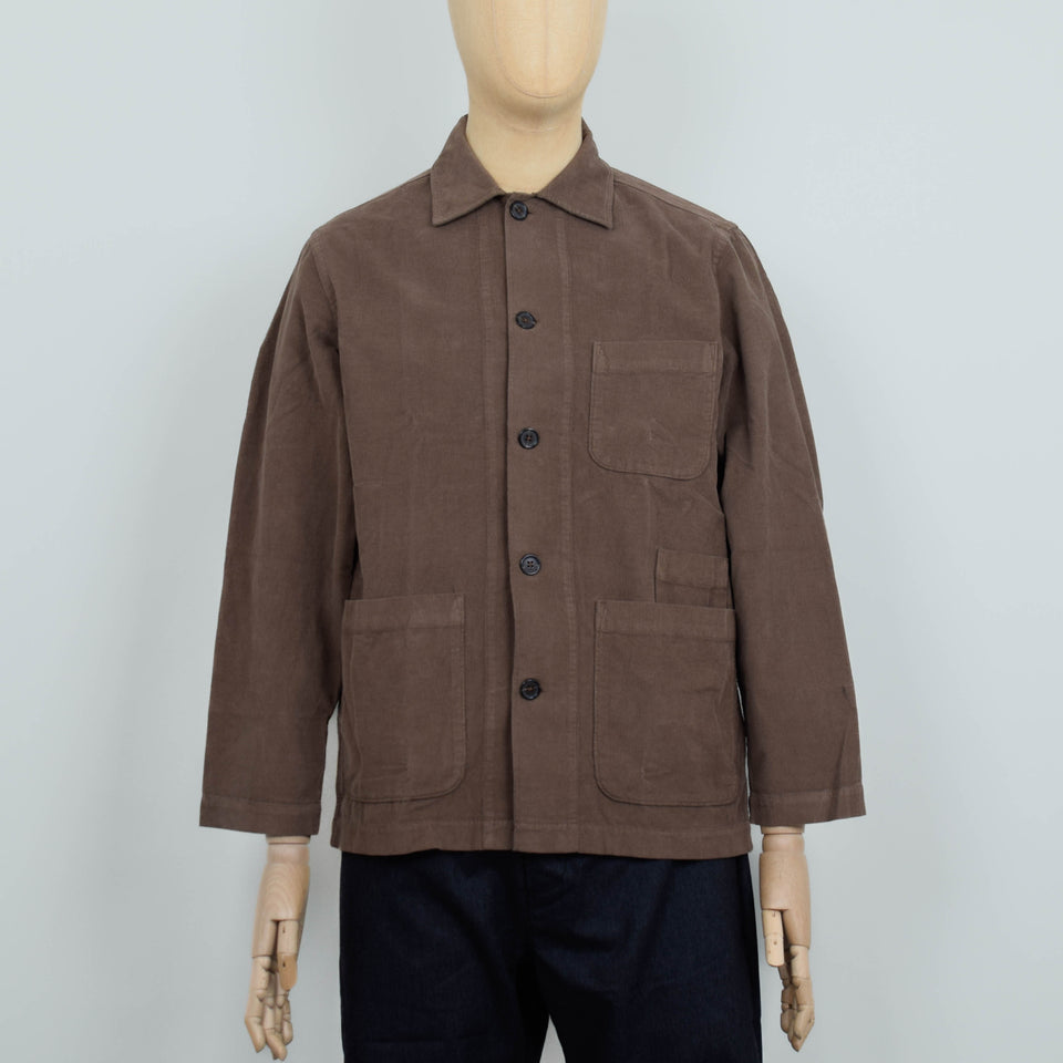 Universal Works Bakers Overshirt Fine Cord - Brown