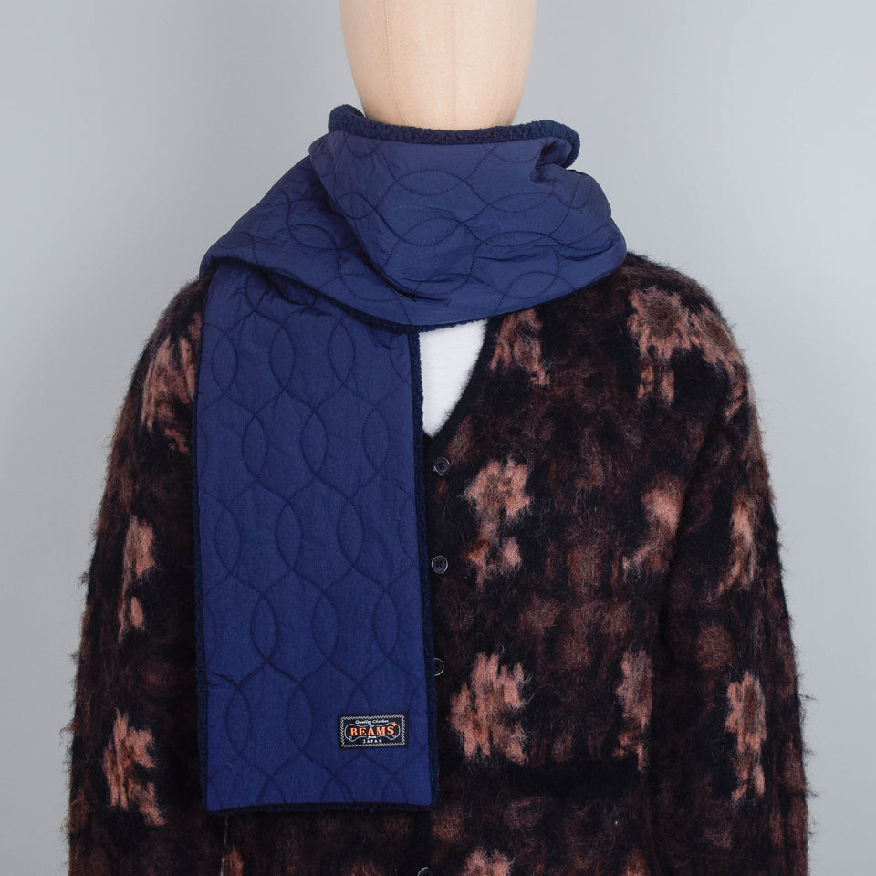 Beams Plus Muffler Boa Quilt - Navy