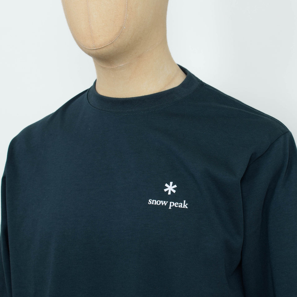 Snow Peak Standard Logo L/S T-Shirt - Dark Green