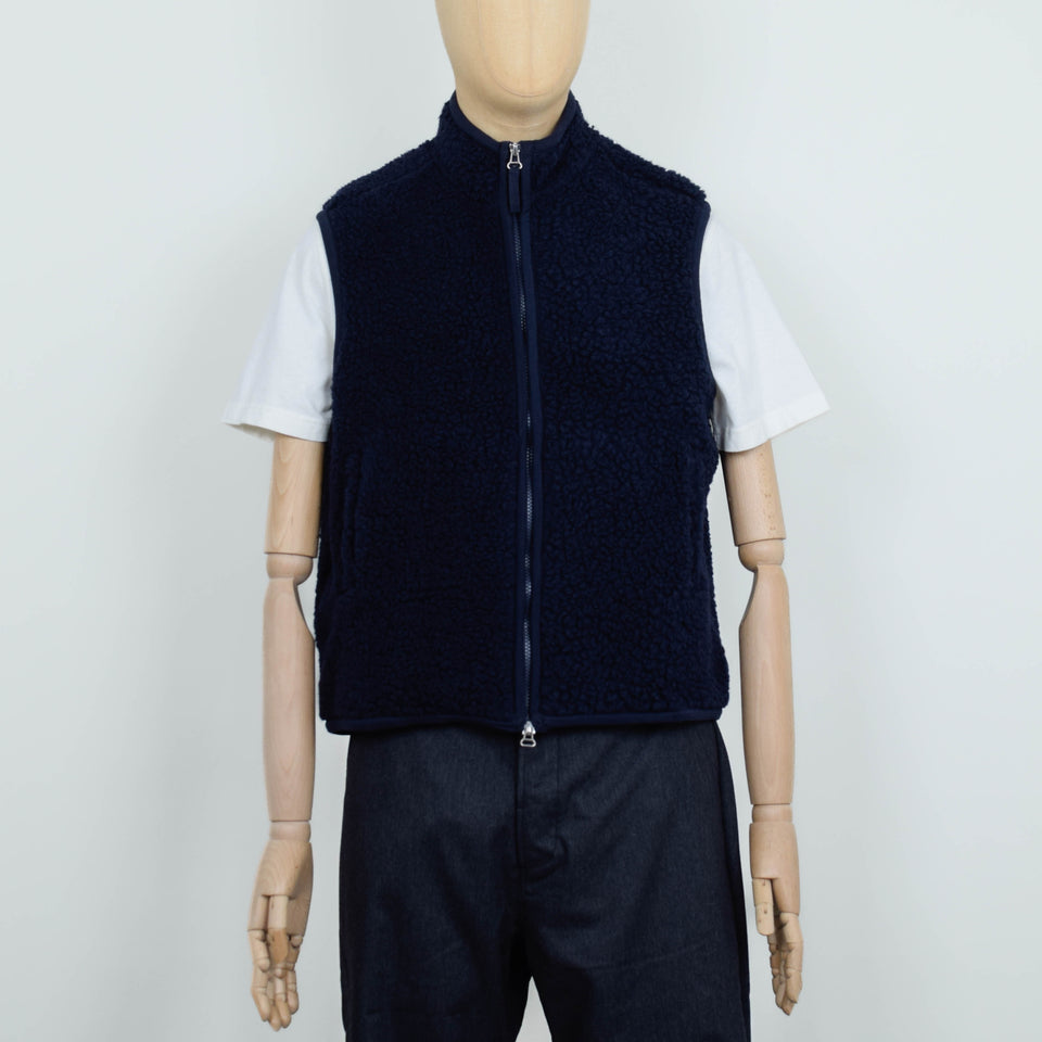 Universal Works Artic Fleece Hep Mountain Gilet - Navy