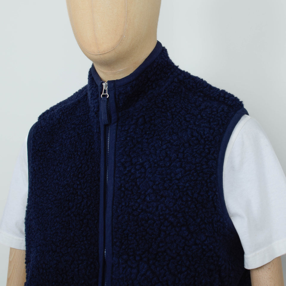 Universal Works Artic Fleece Hep Mountain Gilet - Navy