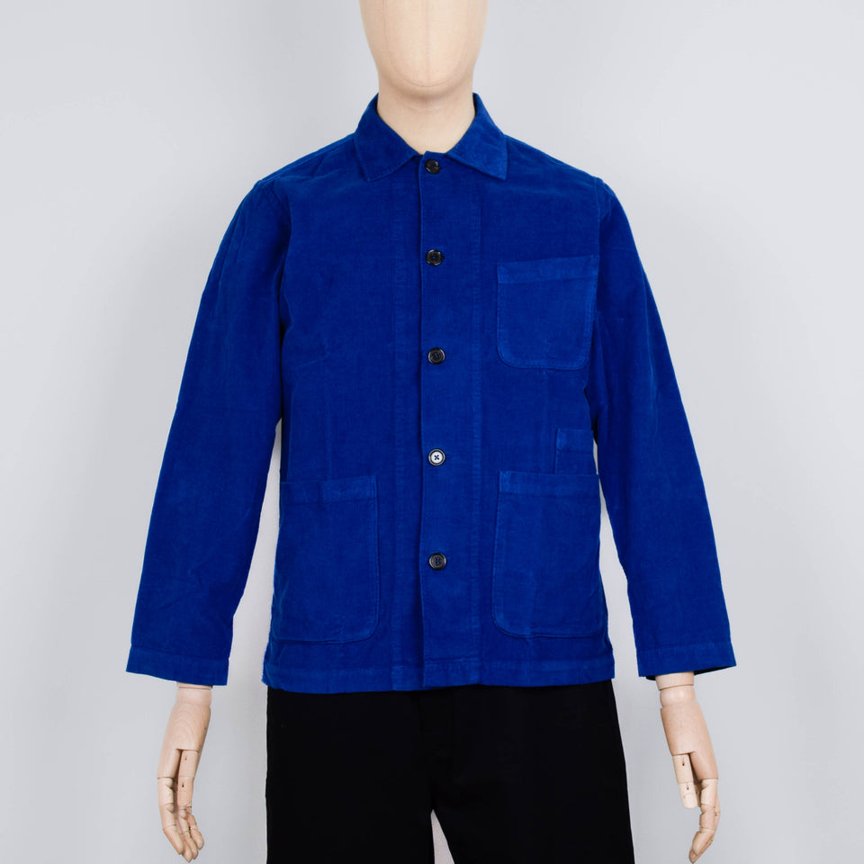 Universal Works Bakers Overshirt Fine Cord - Work Blue
