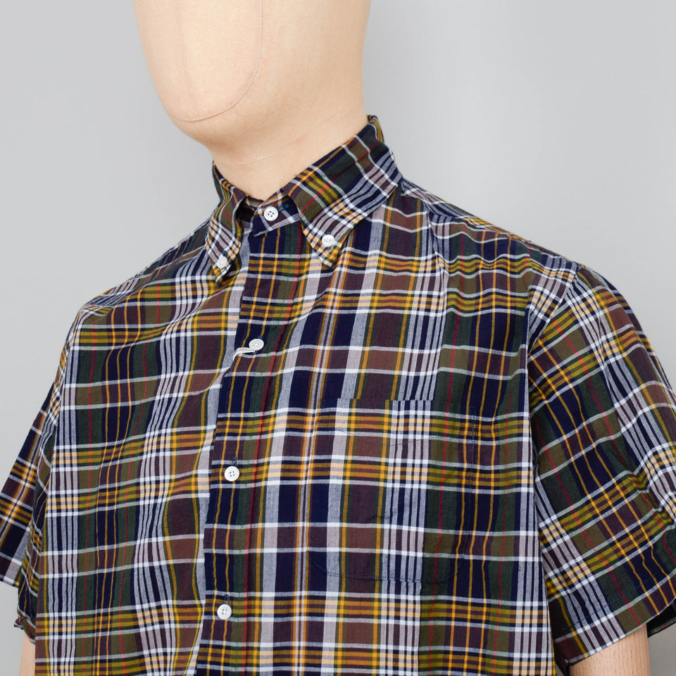 Beams Plus B.D. Classic Fit Madras Shirt - Brown