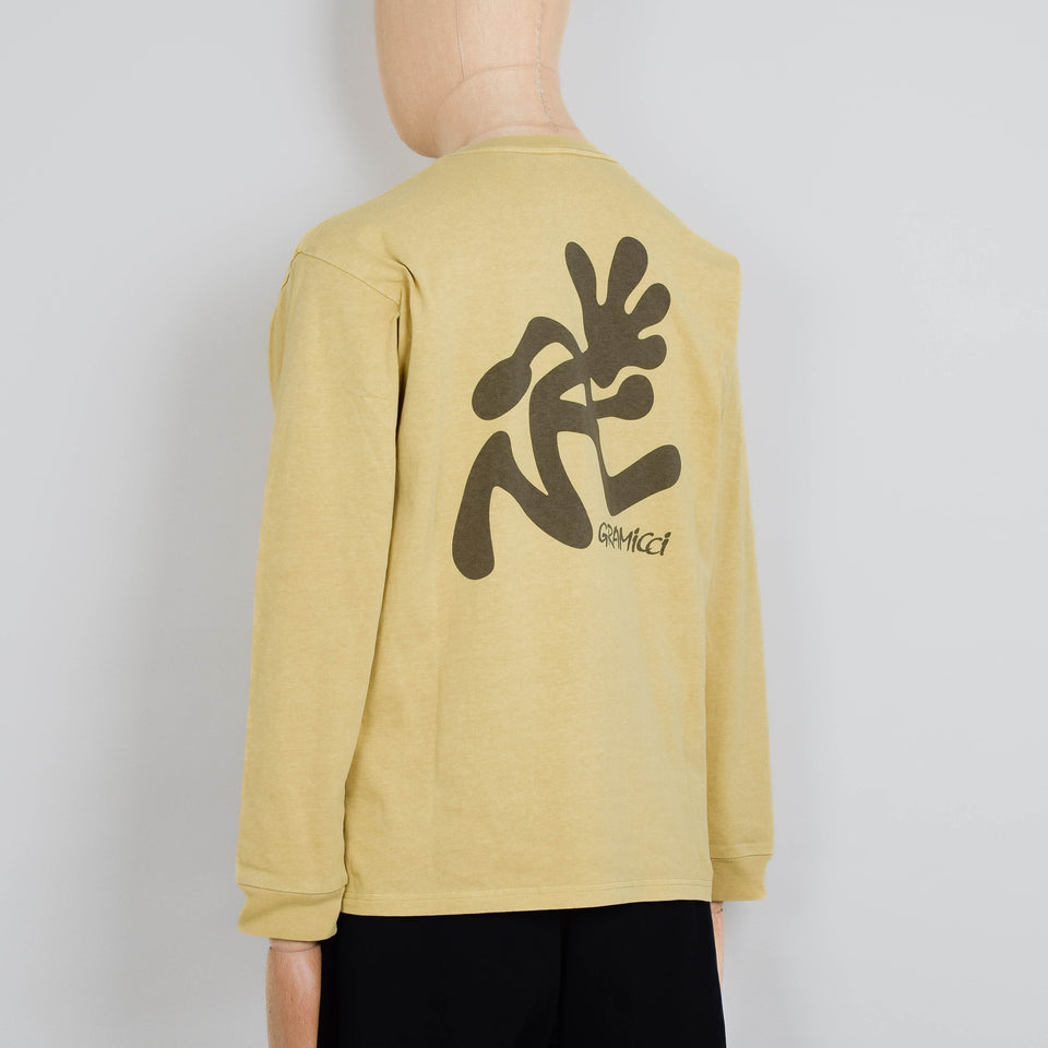 Gramicci Running Man L/S Tee Pigment Dyed - Sulphur
