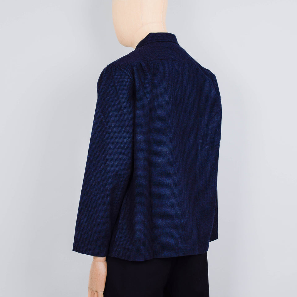Universal Works Easy Overshirt Brushed Bari - Navy