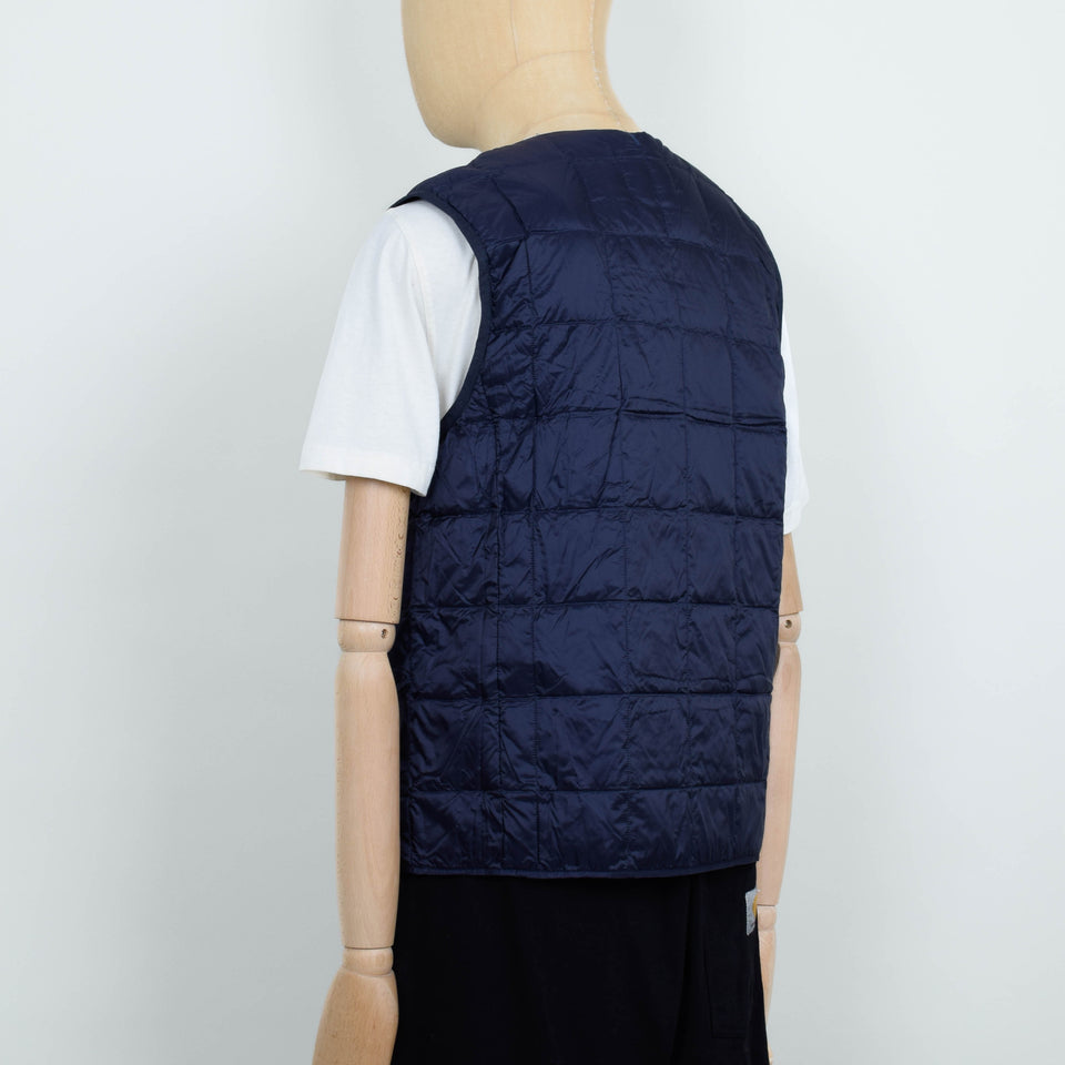 Taion 004 Crew Neck Button Down Vest - Navy