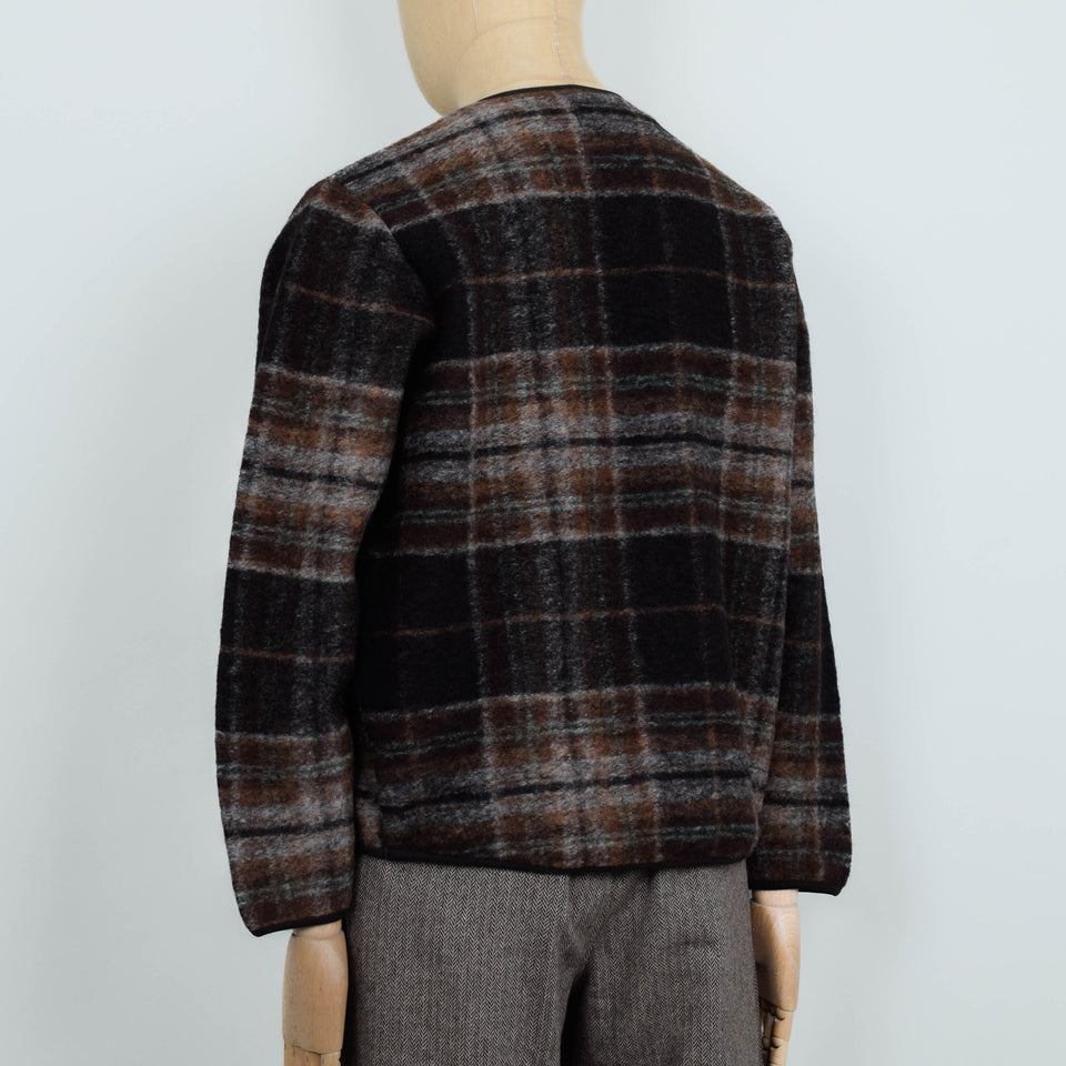 Universal Works Military Liner Jacket Pino Wool Fleece - Brown