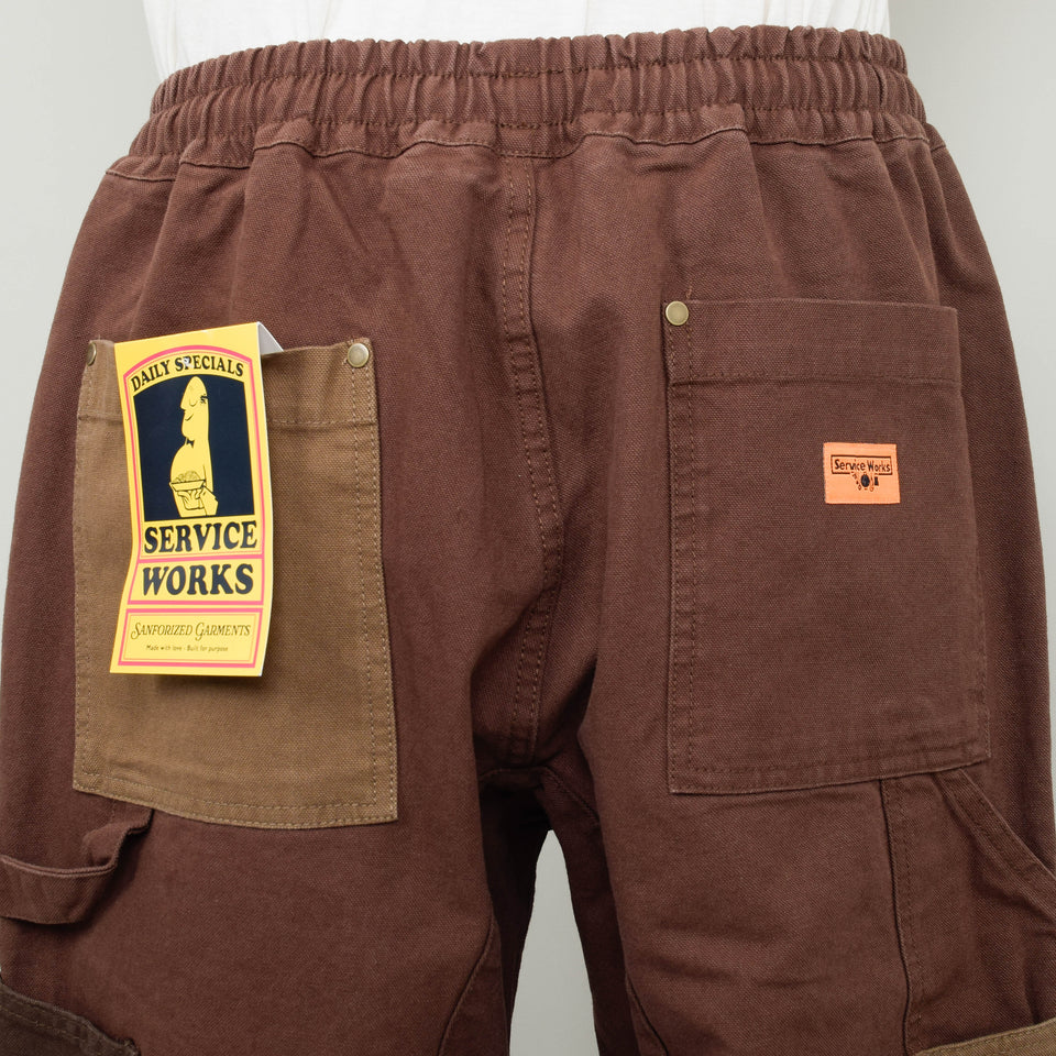 Service Works Patchwork Utility Chef Pants - Brown