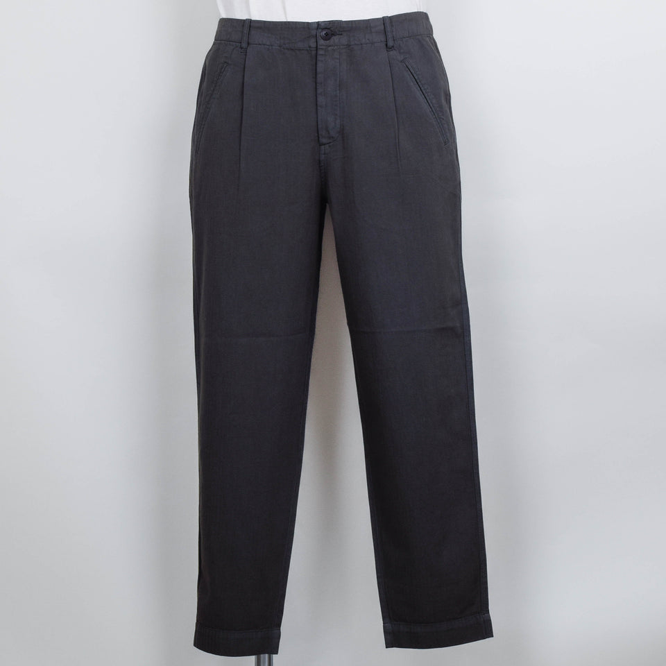 Folk Assembly Pant - Soft Black Herringbone