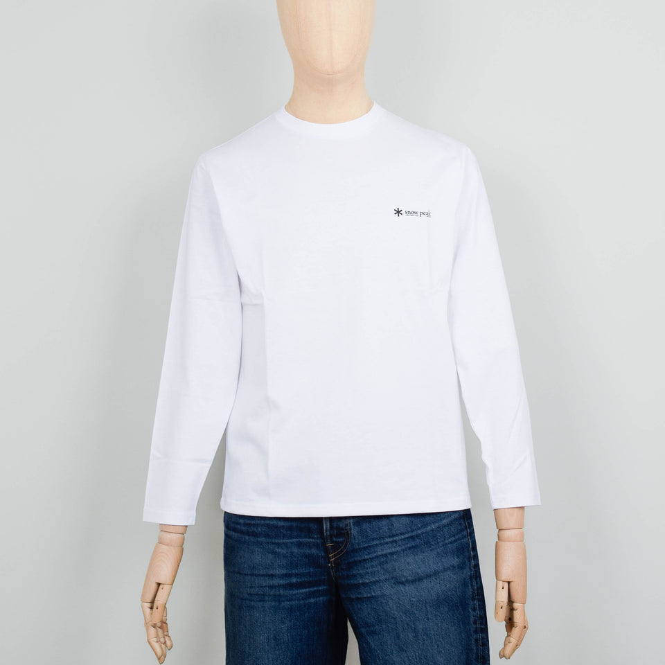 Snow Peak Onepoint Logo Long Sleeve T-Shirt - White