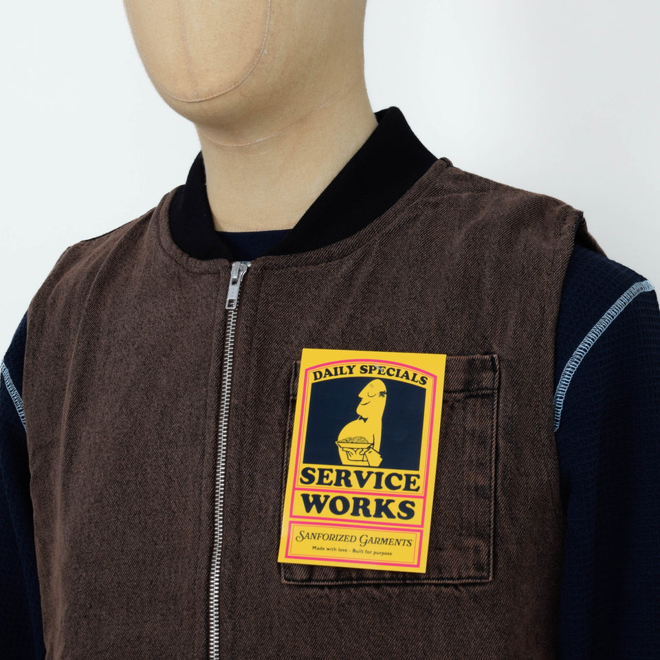 Service Works OD Work Vest Jacket - Umber