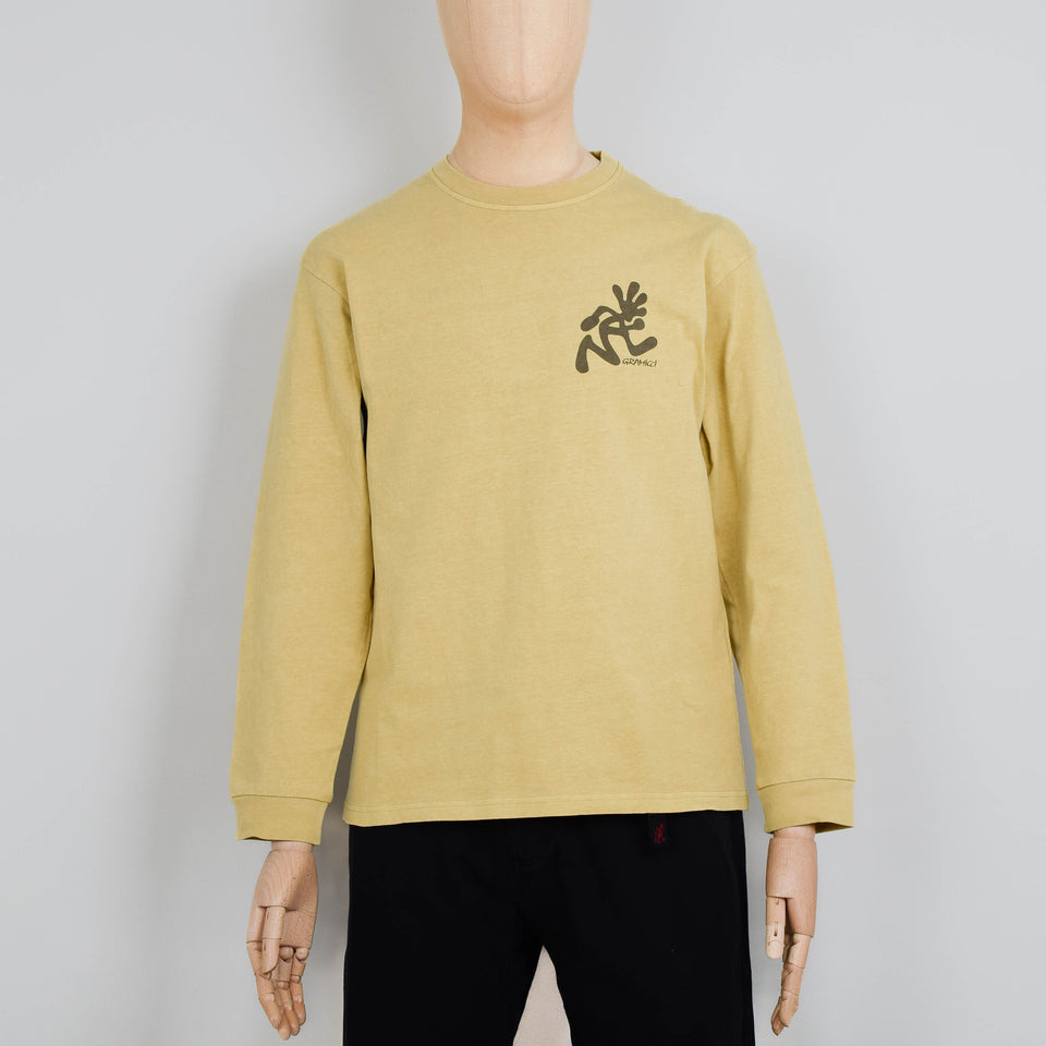 Gramicci Running Man L/S Tee Pigment Dyed - Sulphur