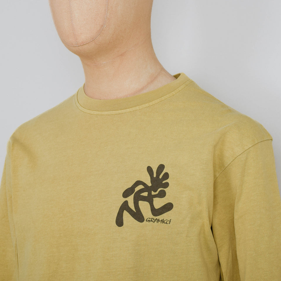 Gramicci Running Man L/S Tee Pigment Dyed - Sulphur