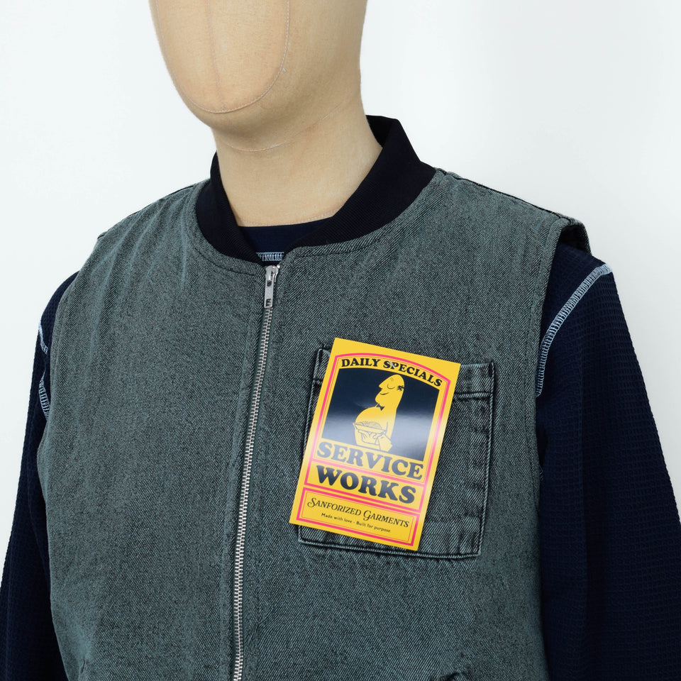 Service Works OD Work Vest Jacket - Sage
