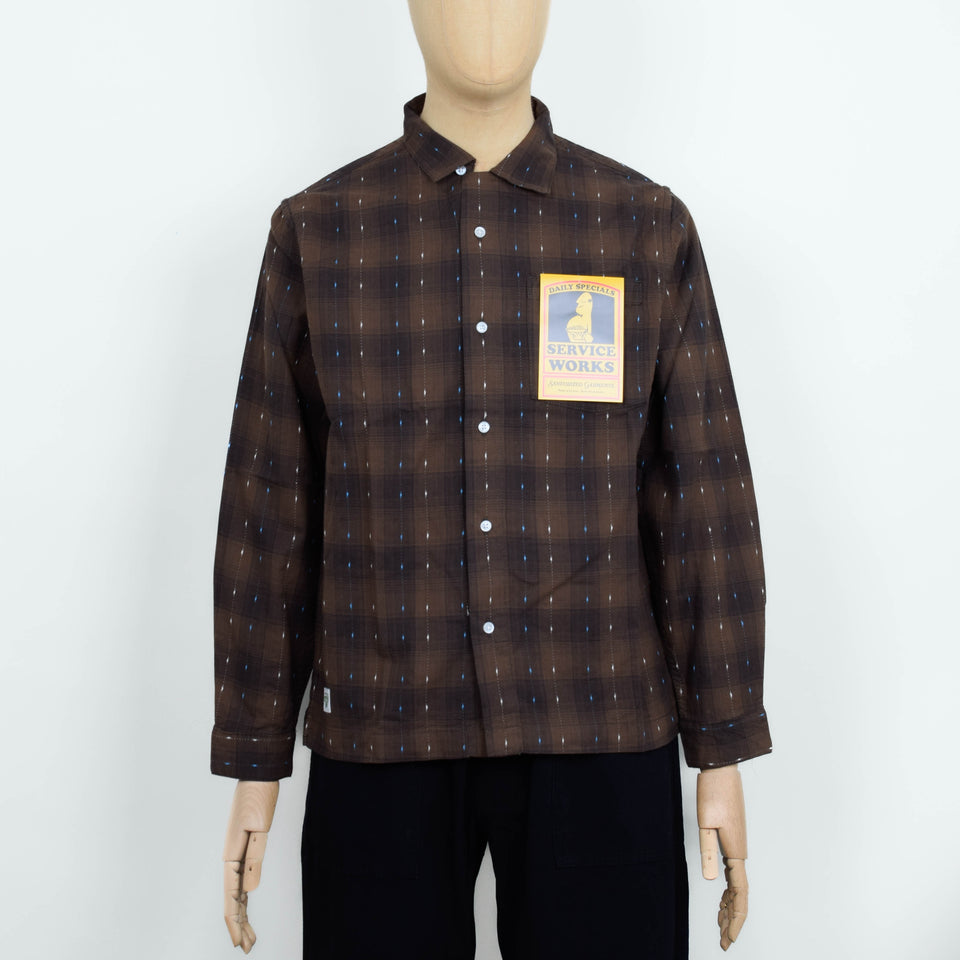 Service Works Drag Stitch Resort Shirt - Brown