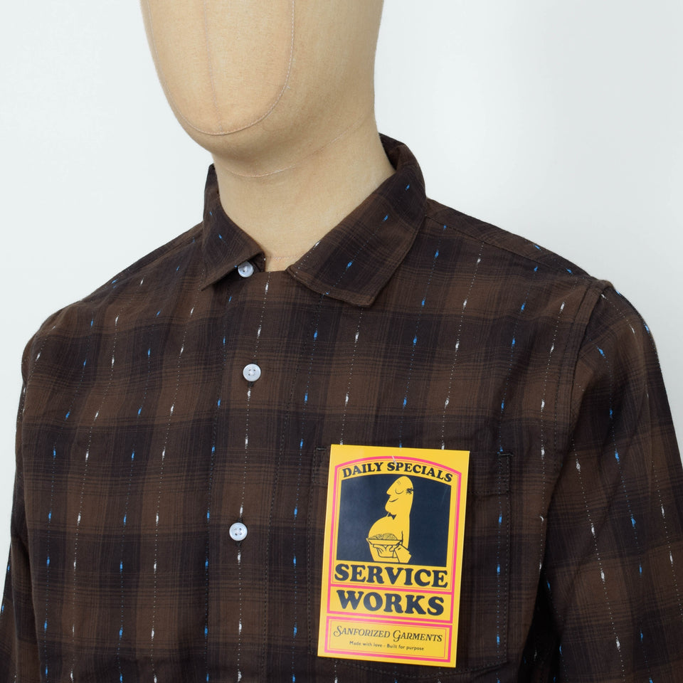 Service Works Drag Stitch Resort Shirt - Brown