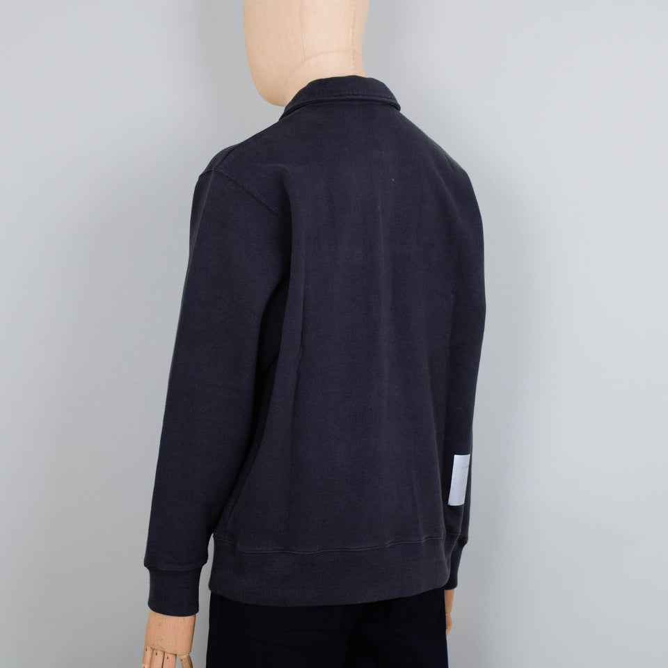 Norse Projects Fraser Relaxed Loopback Tab Series L/S Polo- Battleship Grey