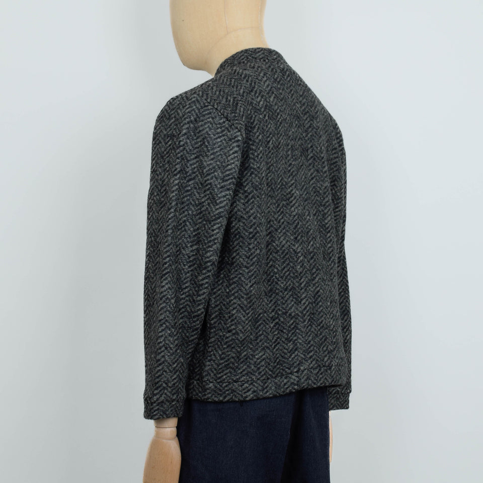 Universal Works Advance Cardigan Raven Fleece - Olive