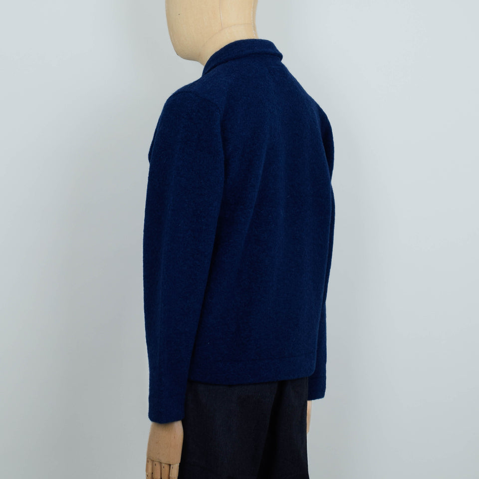 Universal Works Uniform Jacket Wool Fleece - Indigo