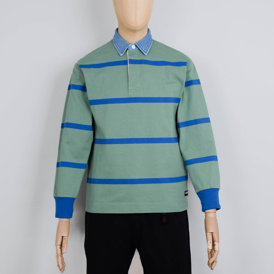 Gramicci Langdon Rugby Shirt - Olive/Blue