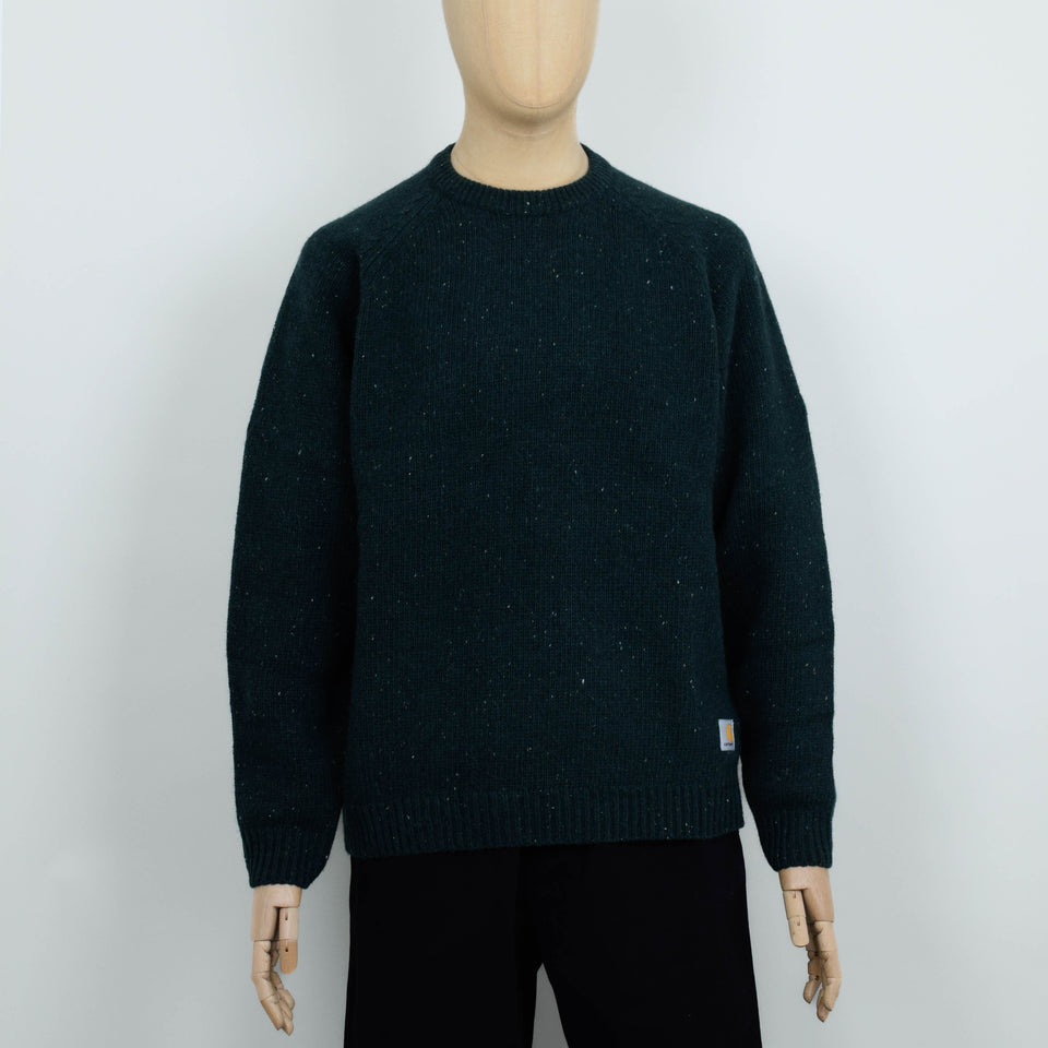 Carhartt WIP Anglistic Sweater  - Speckled Dark Scarab
