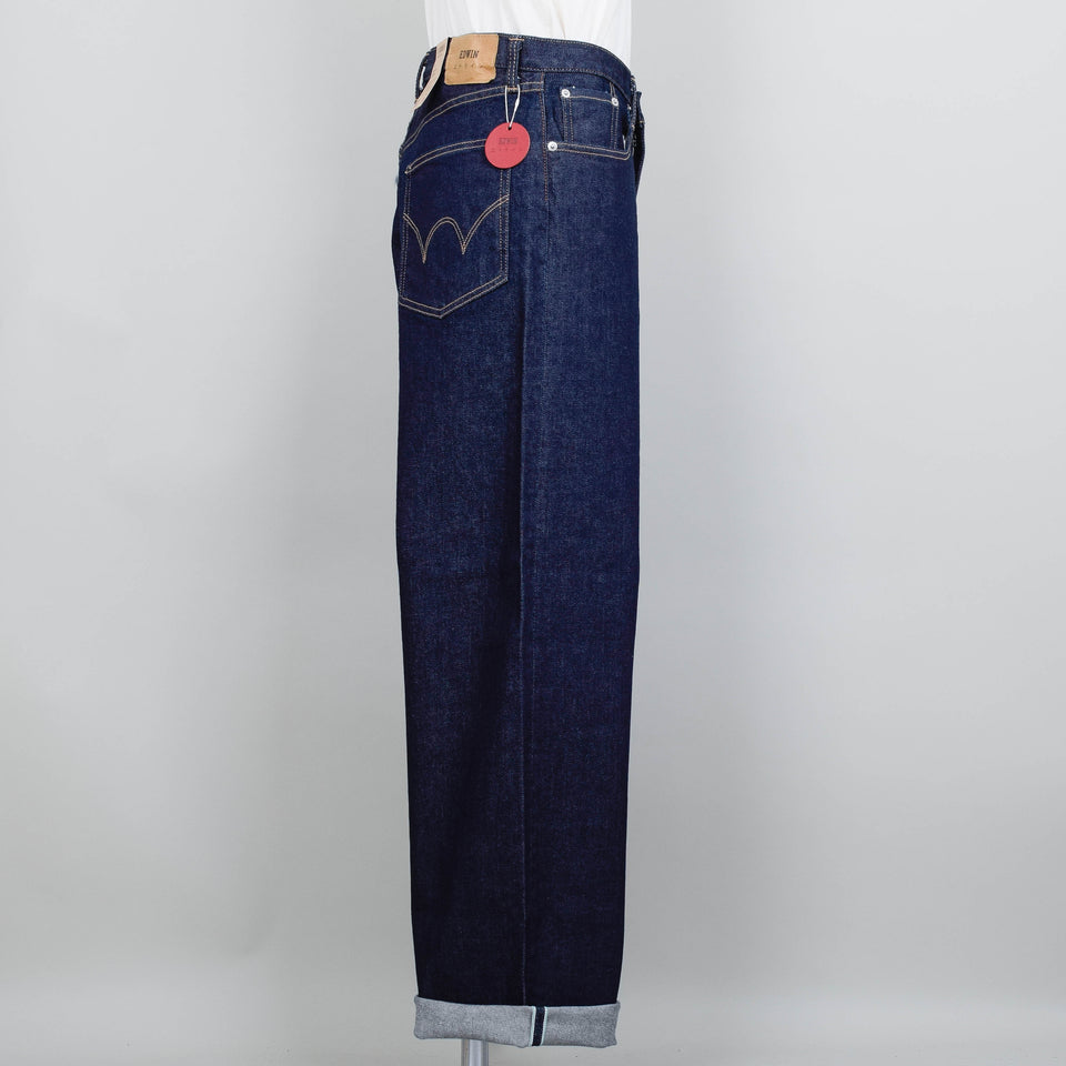 Edwin Wide Pant Kaihara - Blue Stretch Denim, Green x White Selvage