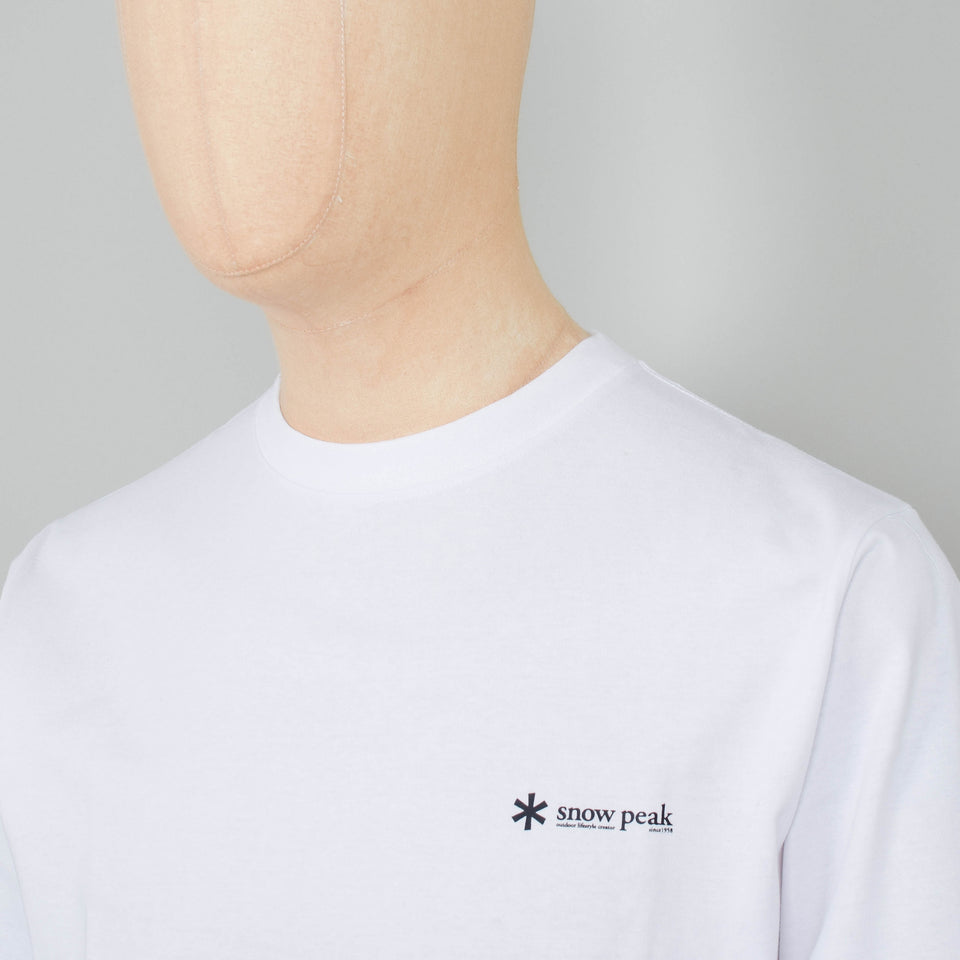 Snow Peak Onepoint Logo Long Sleeve T-Shirt - White