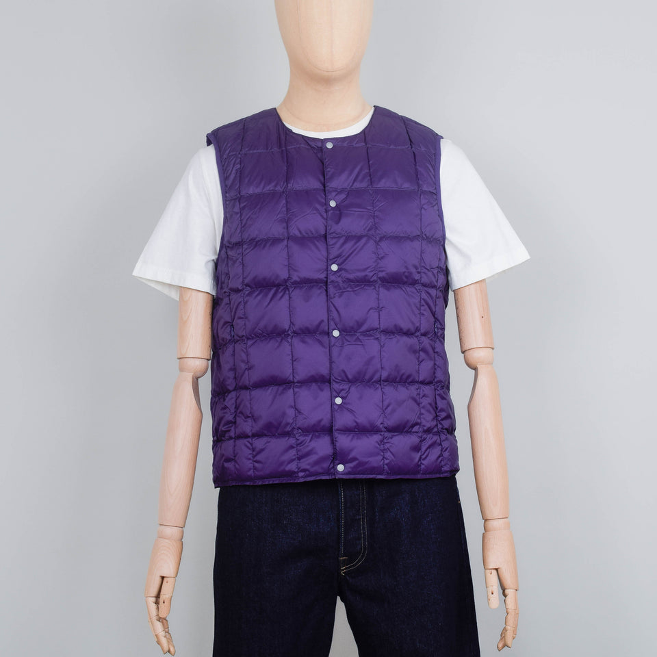 Taion 004 Crew Neck Button Down Vest - D.Purple