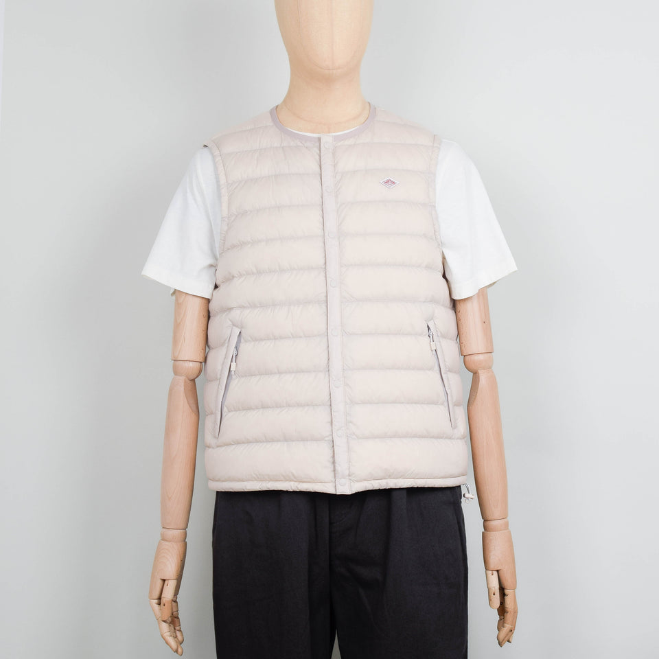 Danton Inner Down Crewneck Vest - Oyster White