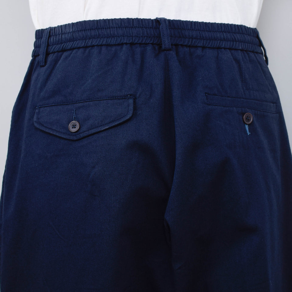 Universal Works Pleated Track Pant Twill - Navy