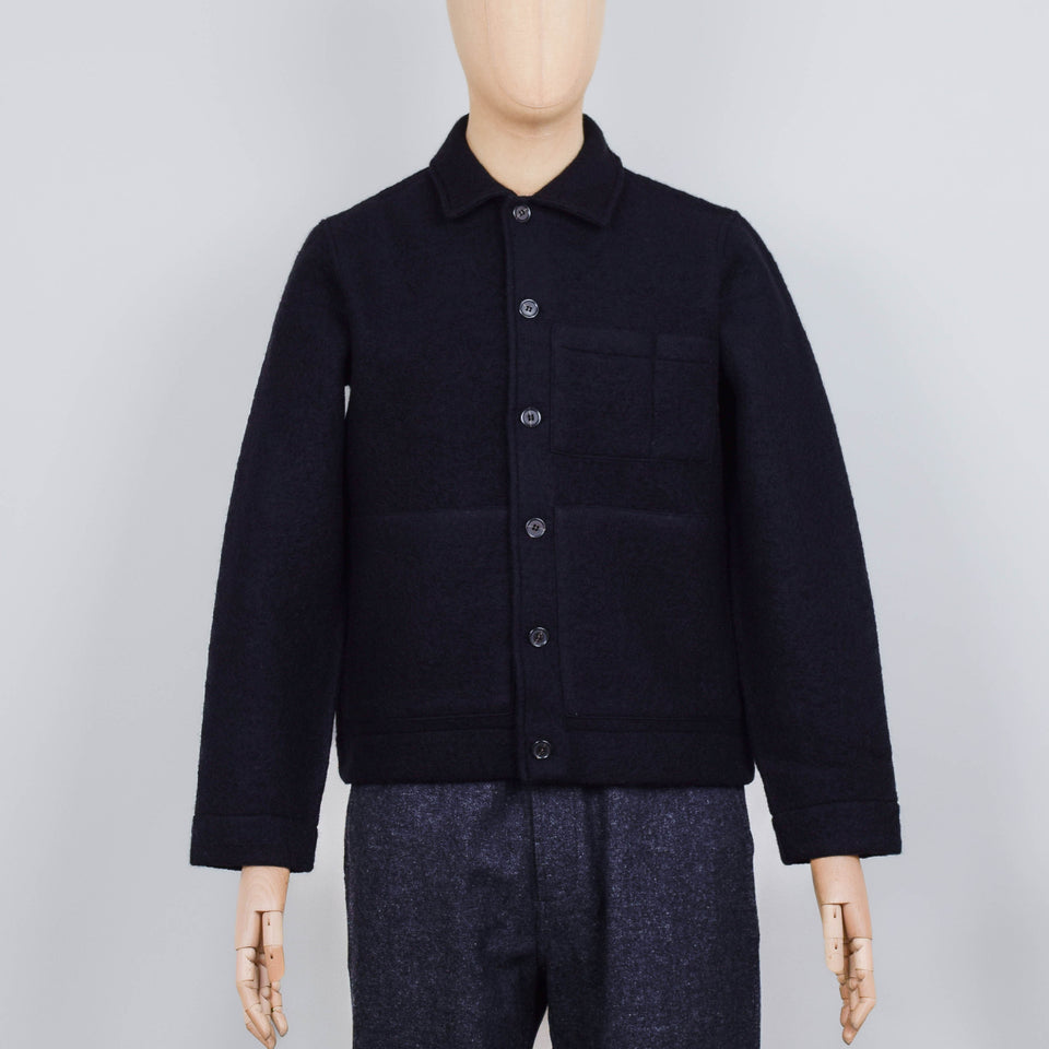 Universal Works Uniform Jacket Wool Fleece - Black