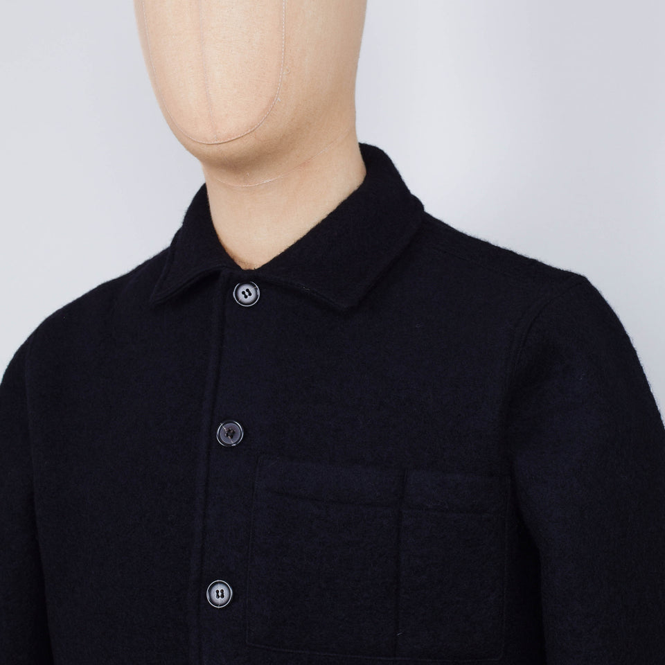 Universal Works Uniform Jacket Wool Fleece - Black
