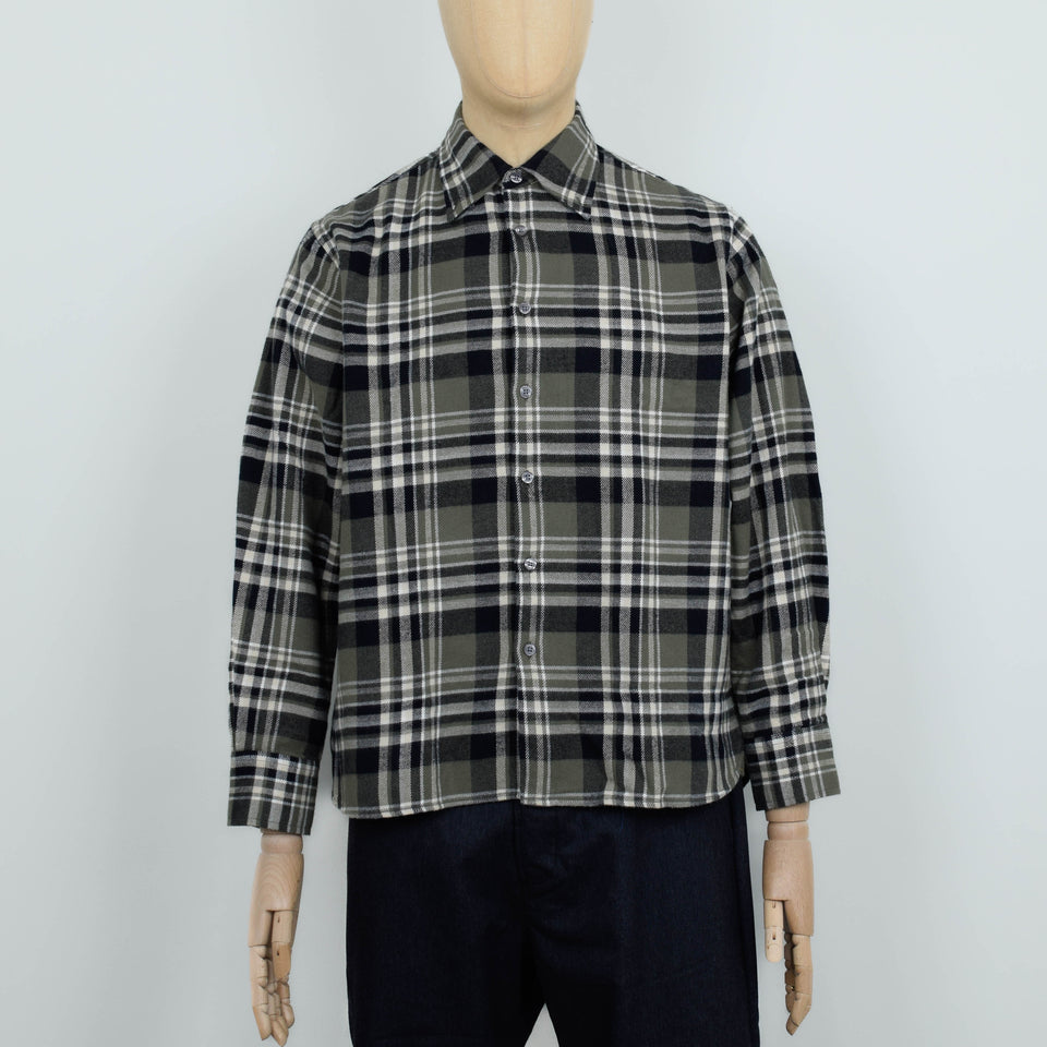 Universal Works Standard Shirt Jazz Check - Olive