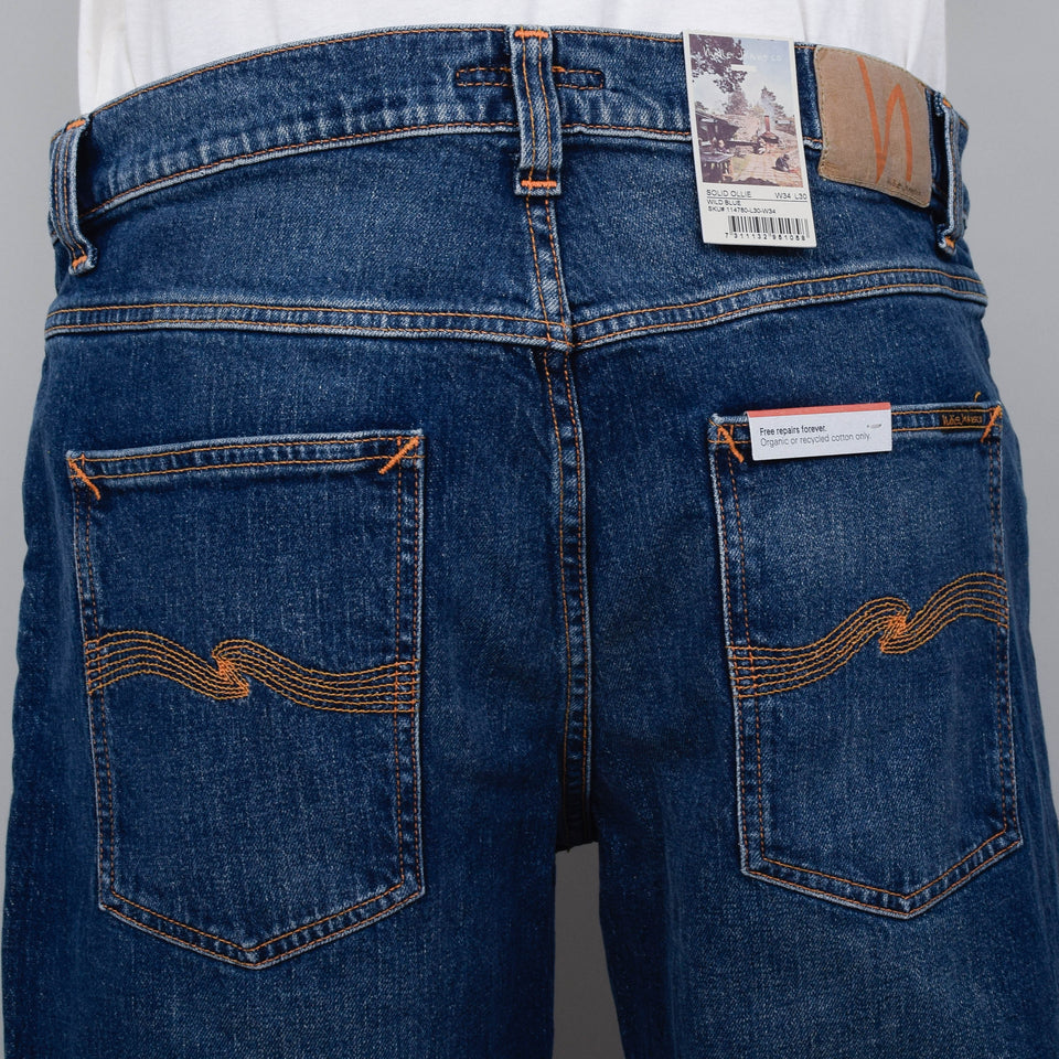 Nudie Jeans Solid Ollie - Wild Blue