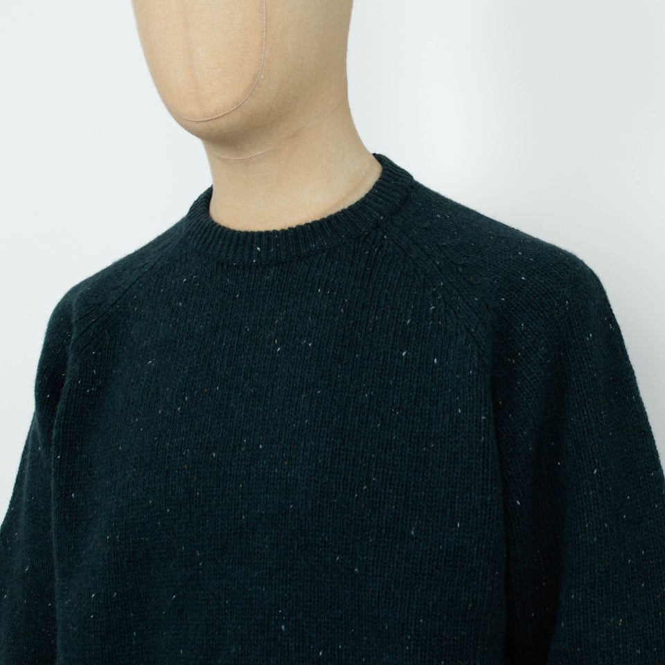 Carhartt WIP Anglistic Sweater  - Speckled Dark Scarab