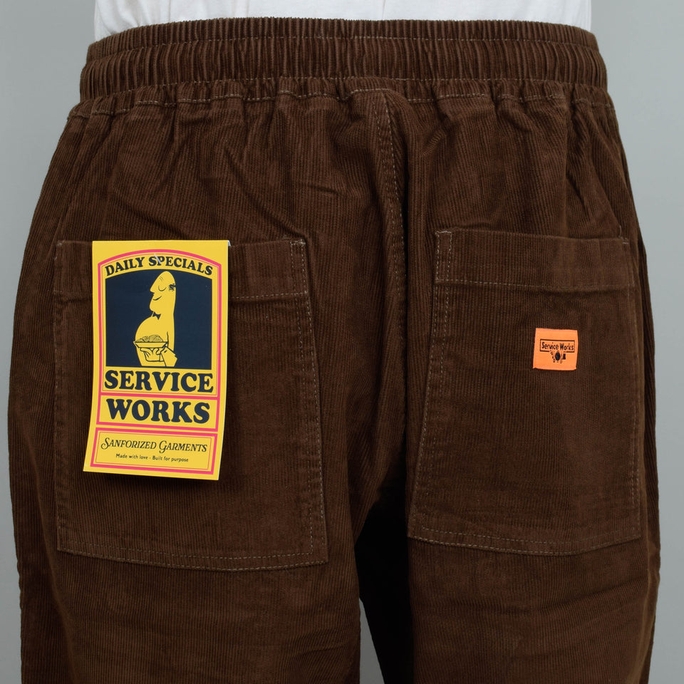 Service Works Fine Cord Chef Pants - Bark