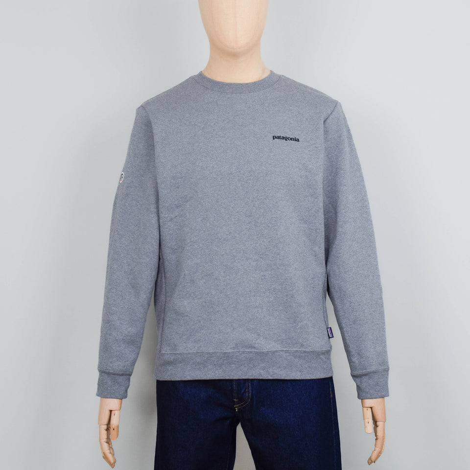 Patagonia Fitz Roy Icon Uprisal Crew Sweatshirt - Gravel Heather