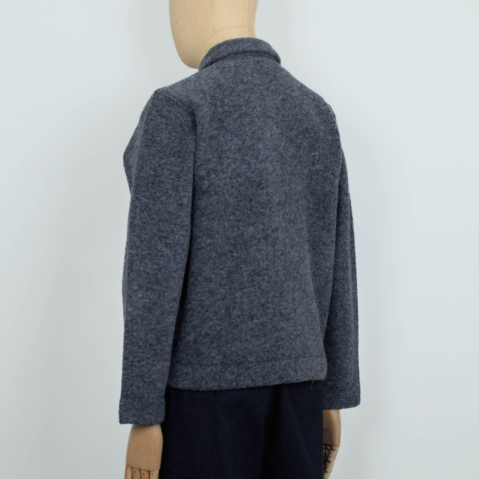 Universal Works Uniform Jacket Wool Fleece - Grey Marl