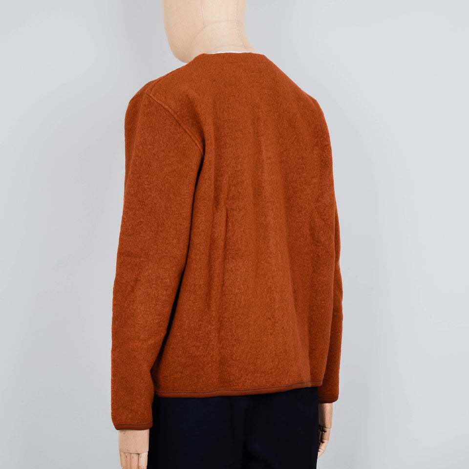 Universal Works Wool Fleece Cardigan - Rust