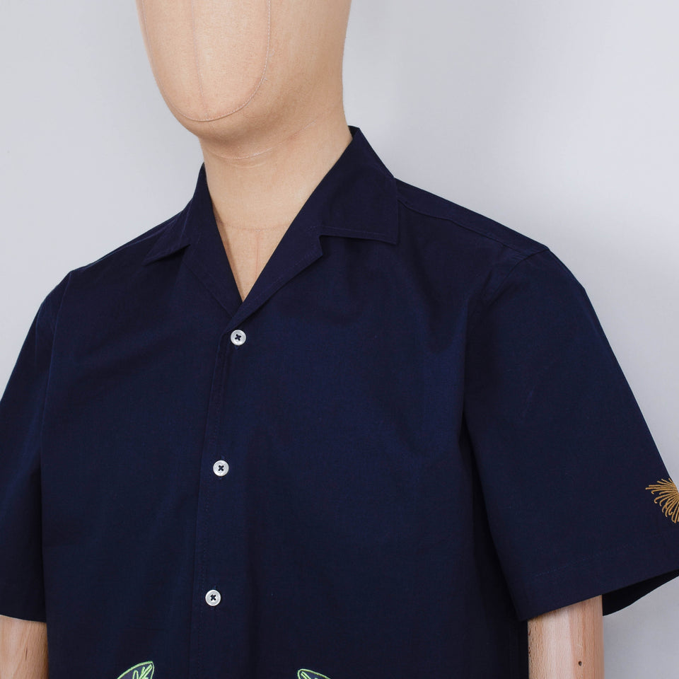 Universal Works x Flower Mountain Minari Shirt - Navy