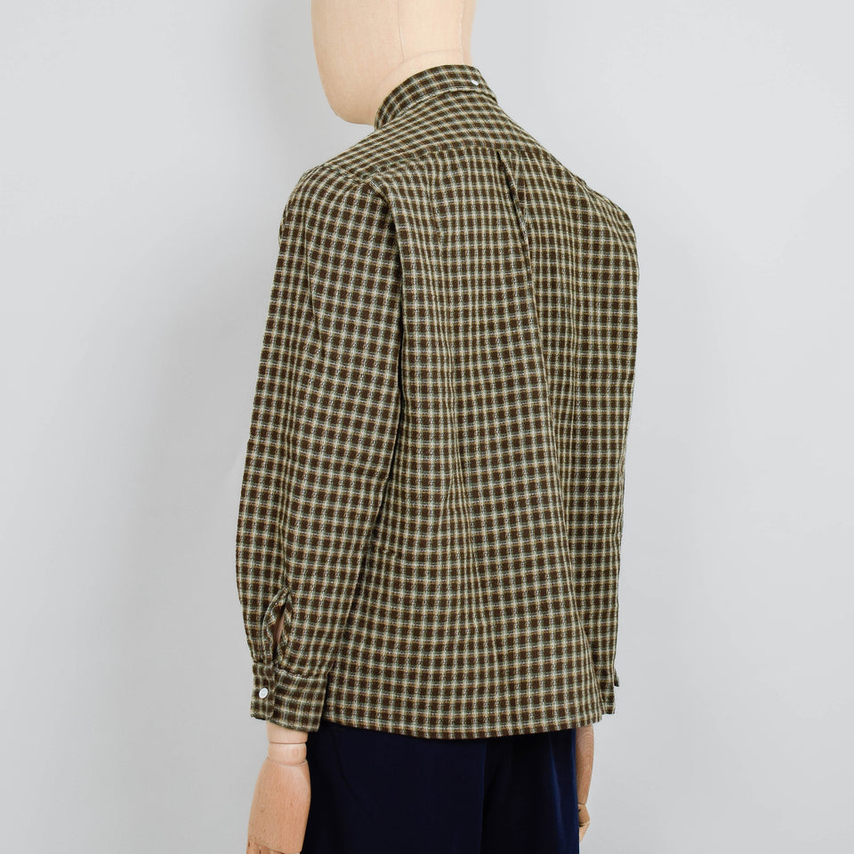 Beams Plus Open B.D. Panama Plaid Double Face - Brown