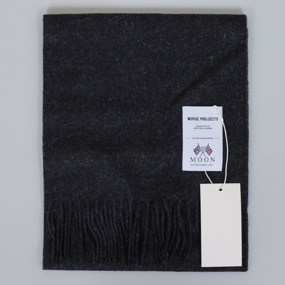 Norse Projects Moon Merino Lambswool Scarf - Charcoal Melange
