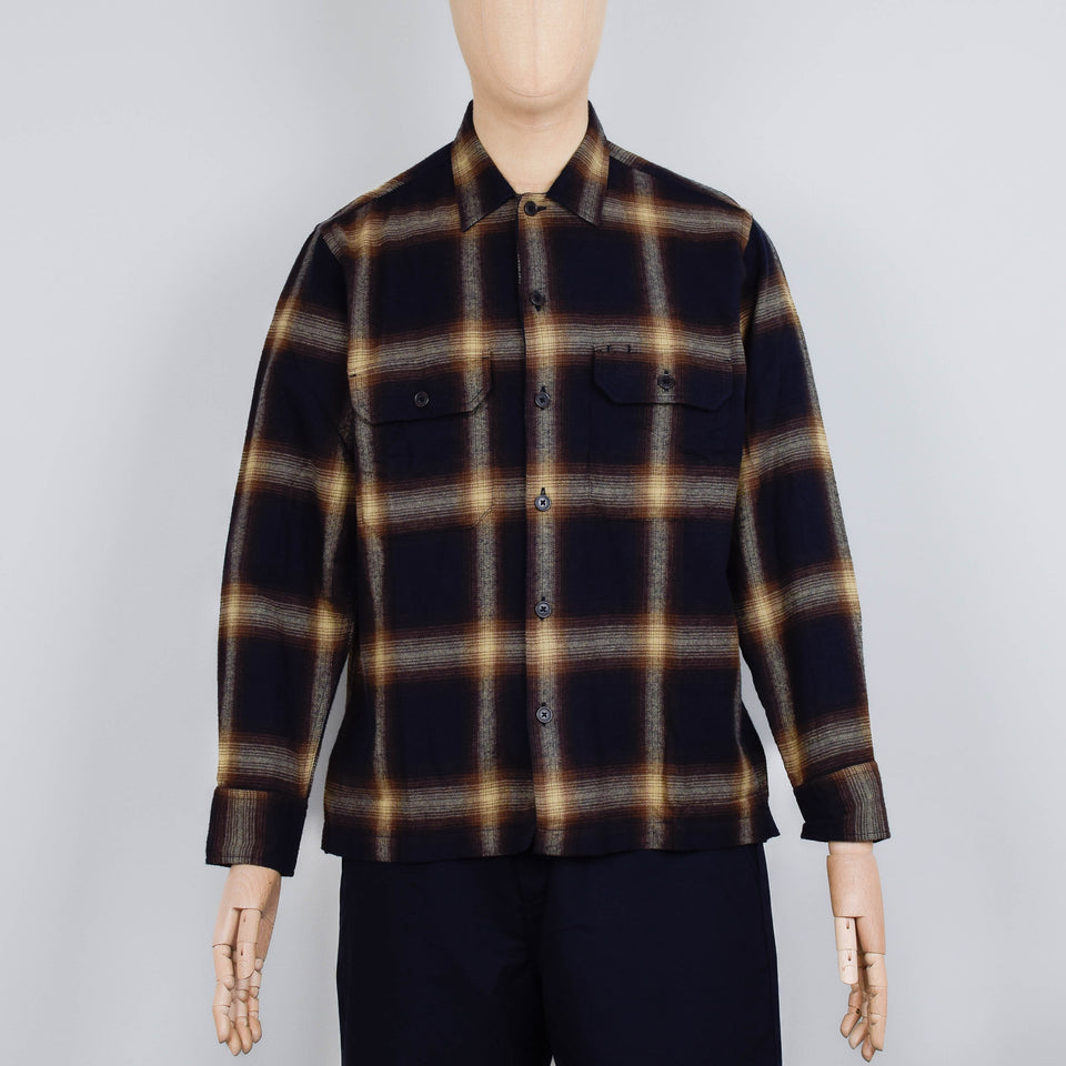 Universal Works Utility Shirt Canyon Check - Navy