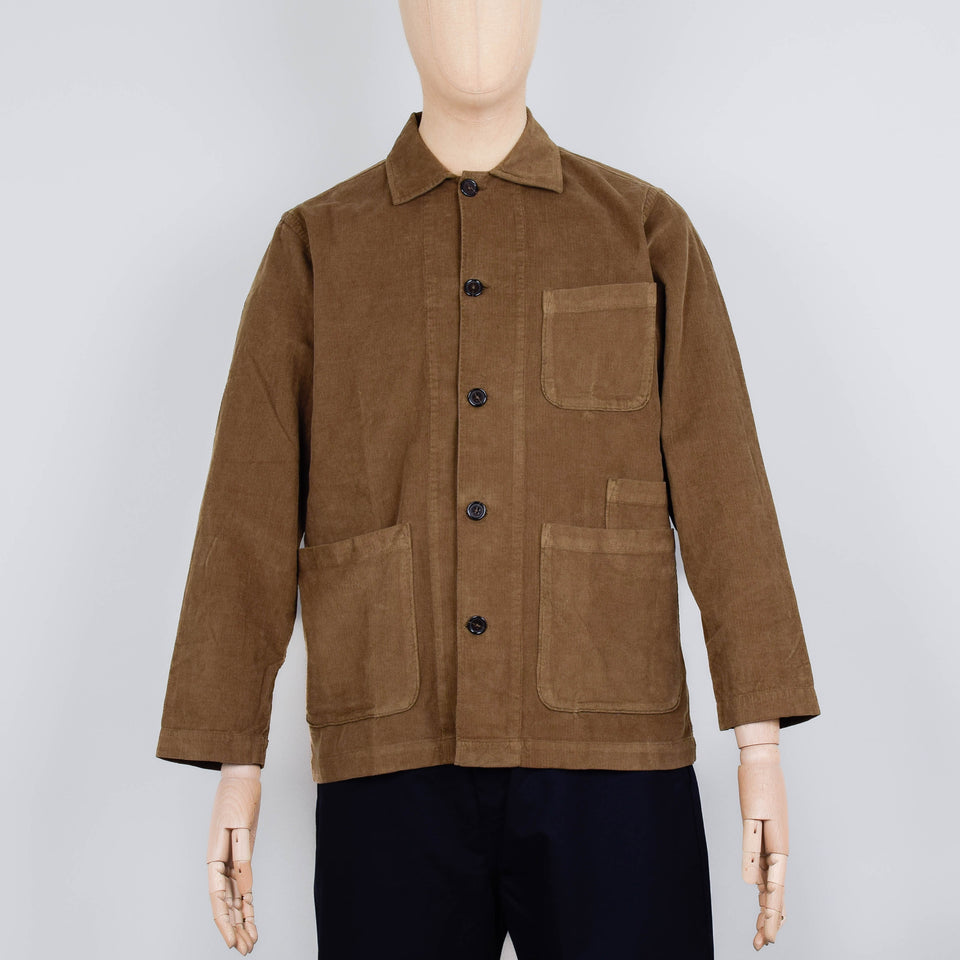 Universal Works Bakers Overshirt Fine Cord - Khaki